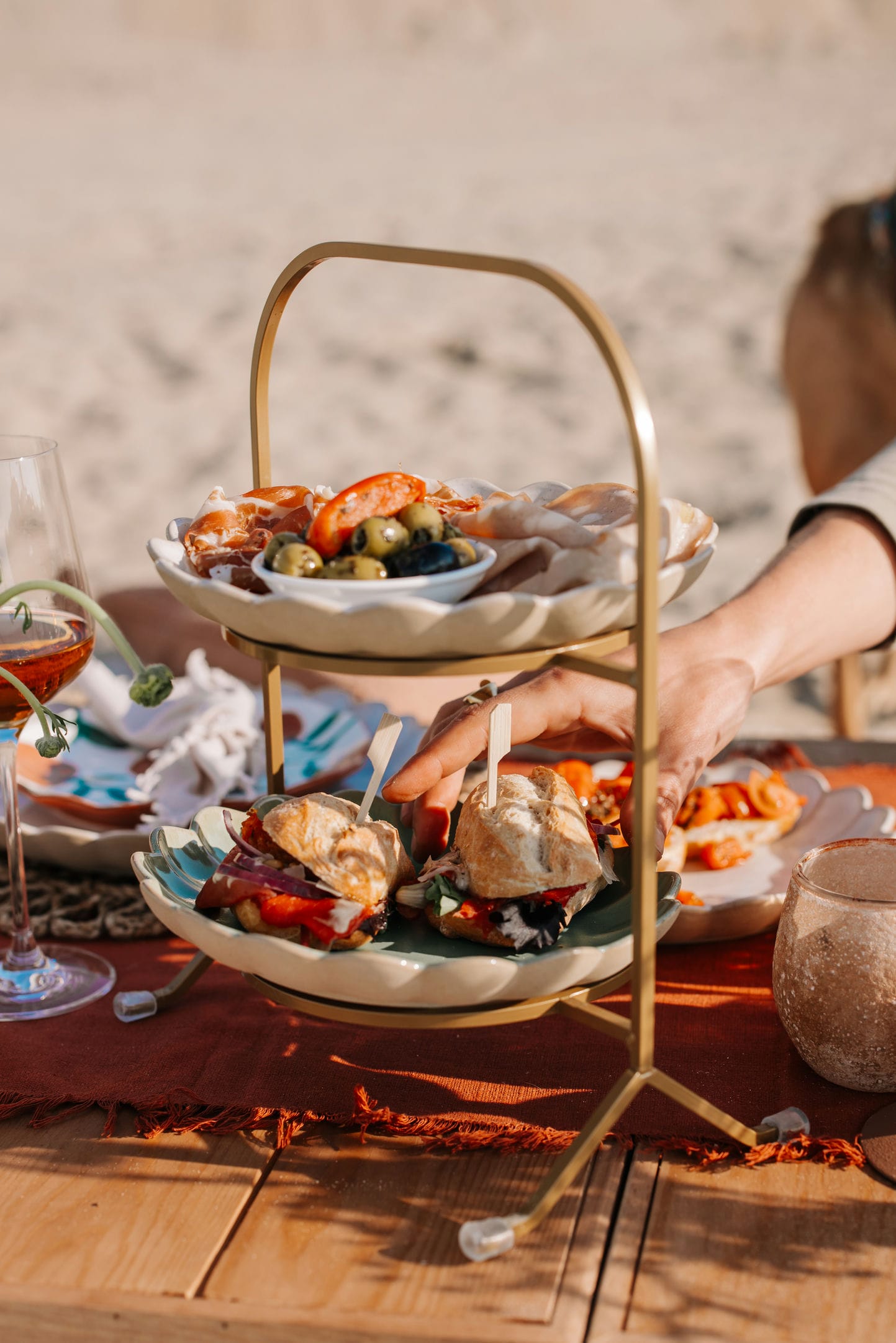 Diverse lekkernijen van de picknick
